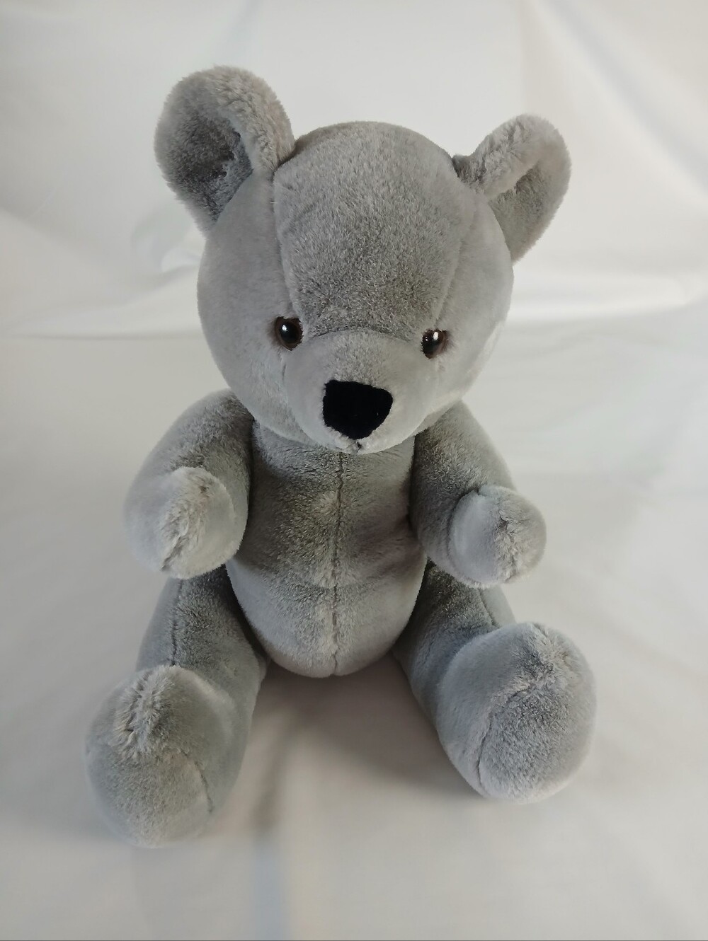 Vintage Gray Jointed Posable Teddy Bear Stuffed Animal Plush Toy